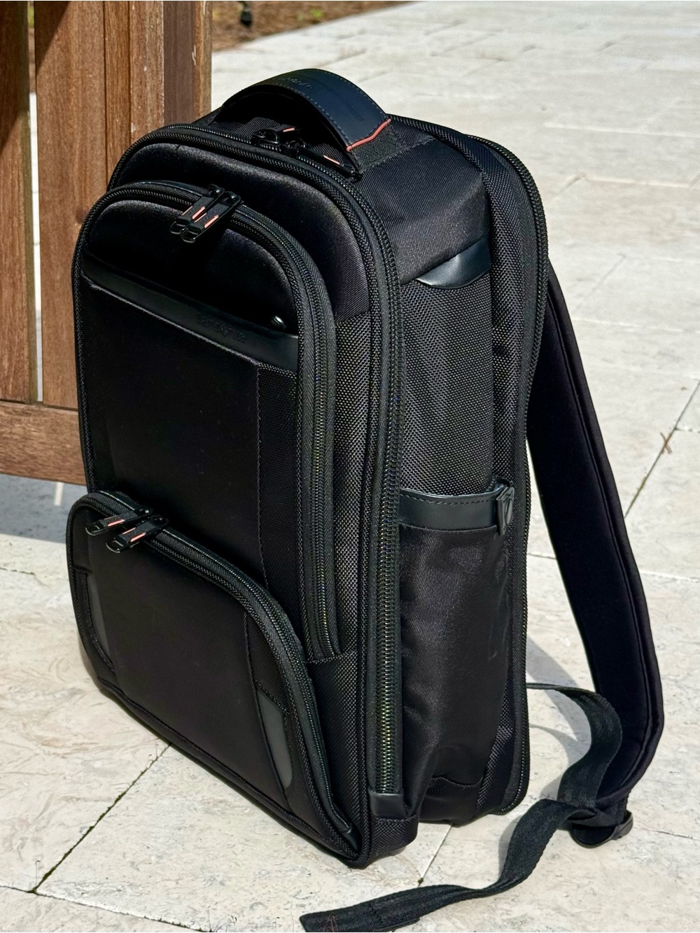 SAMSONITE PRO SLIM BACKPACK: Black Computer Laptop Travel Bag Carry On